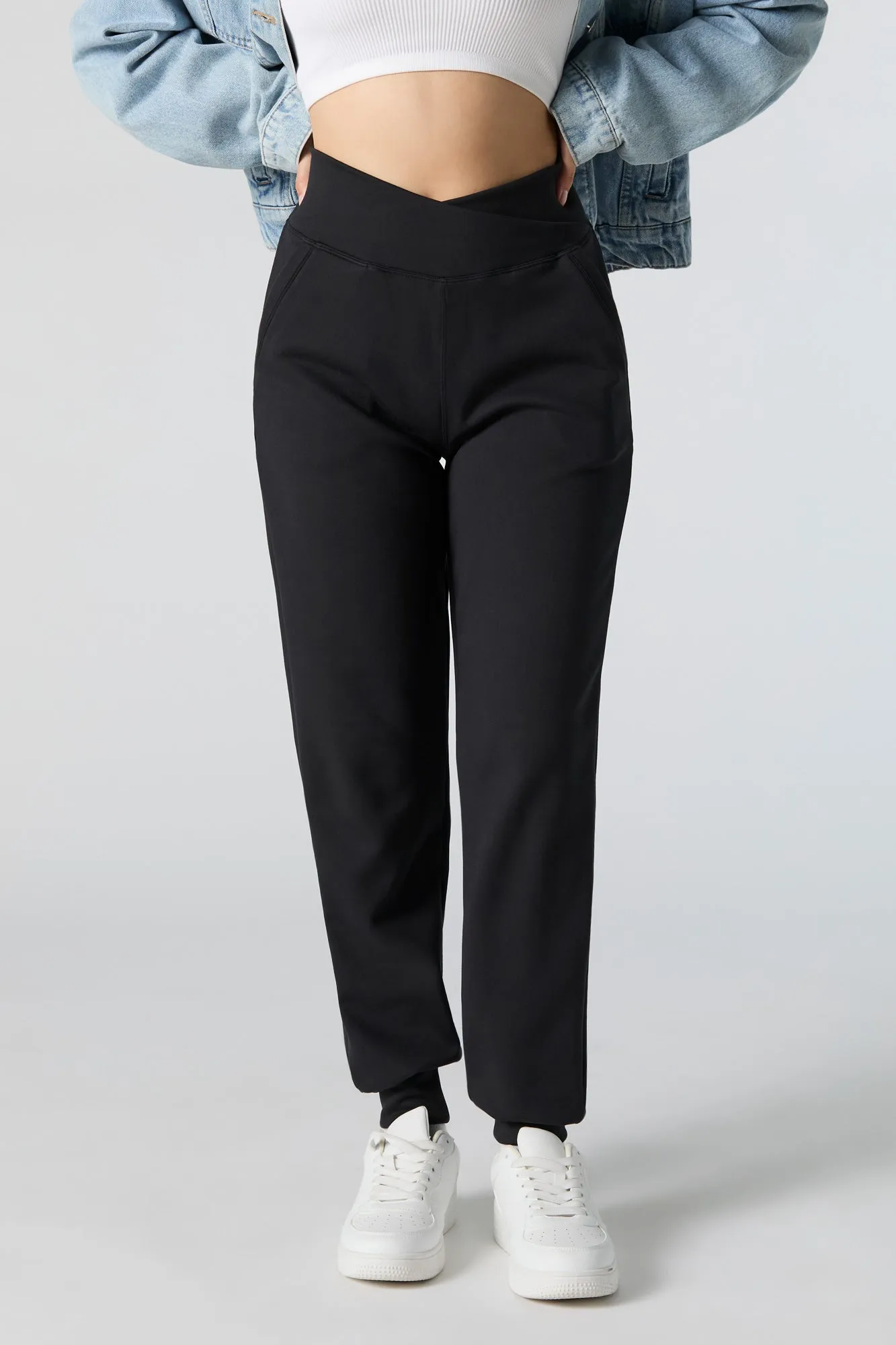 Soft Fleece Surplice Waist Jogger sold by Urban Planet product image thumbnail 5