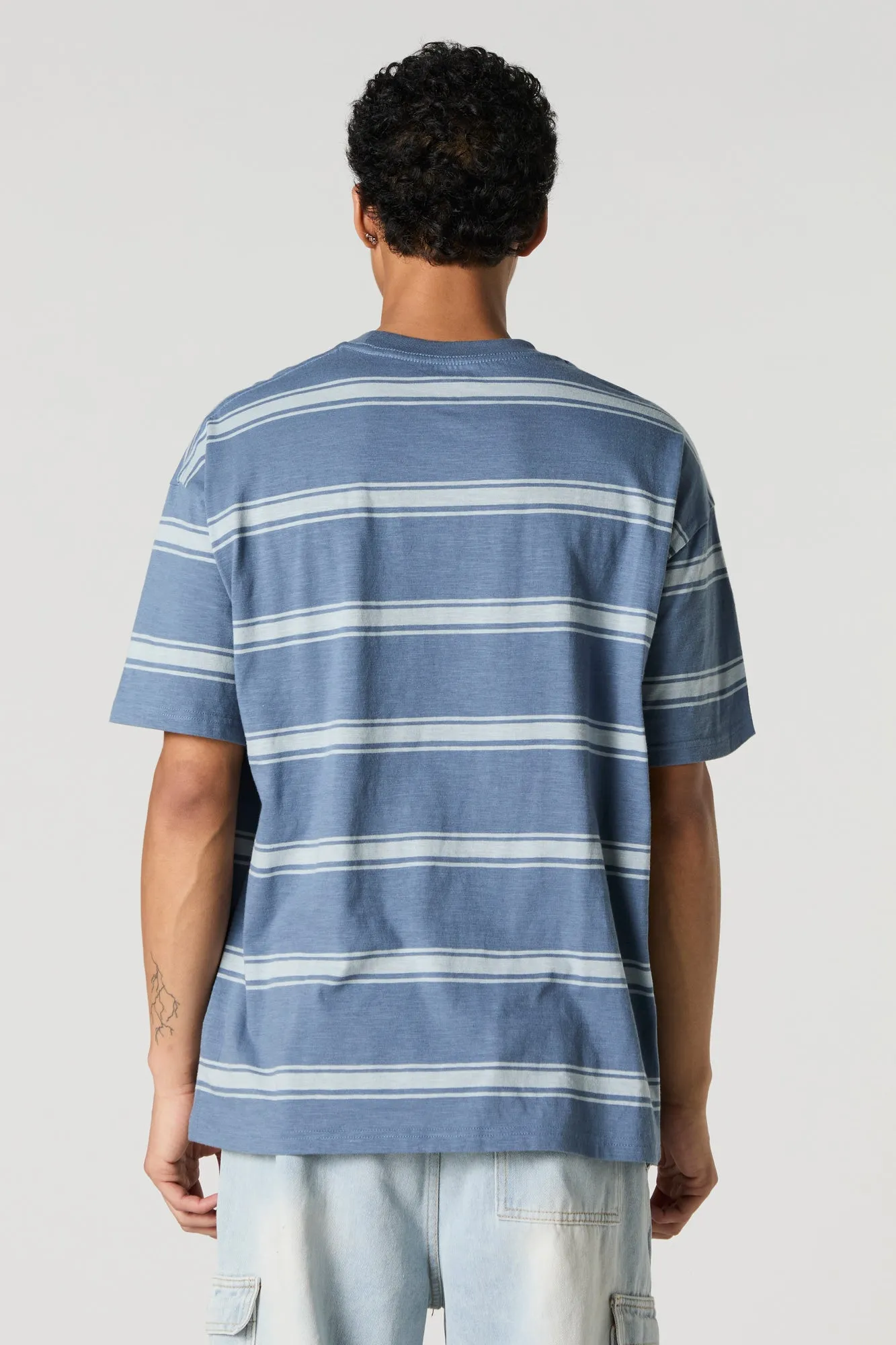 T-shirt ras du cou décontracté rayé sold by Urban Planet product image thumbnail 2