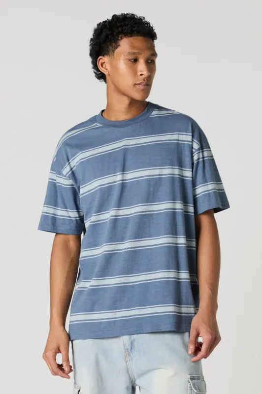 T-shirt ras du cou décontracté rayé sold by Urban Planet