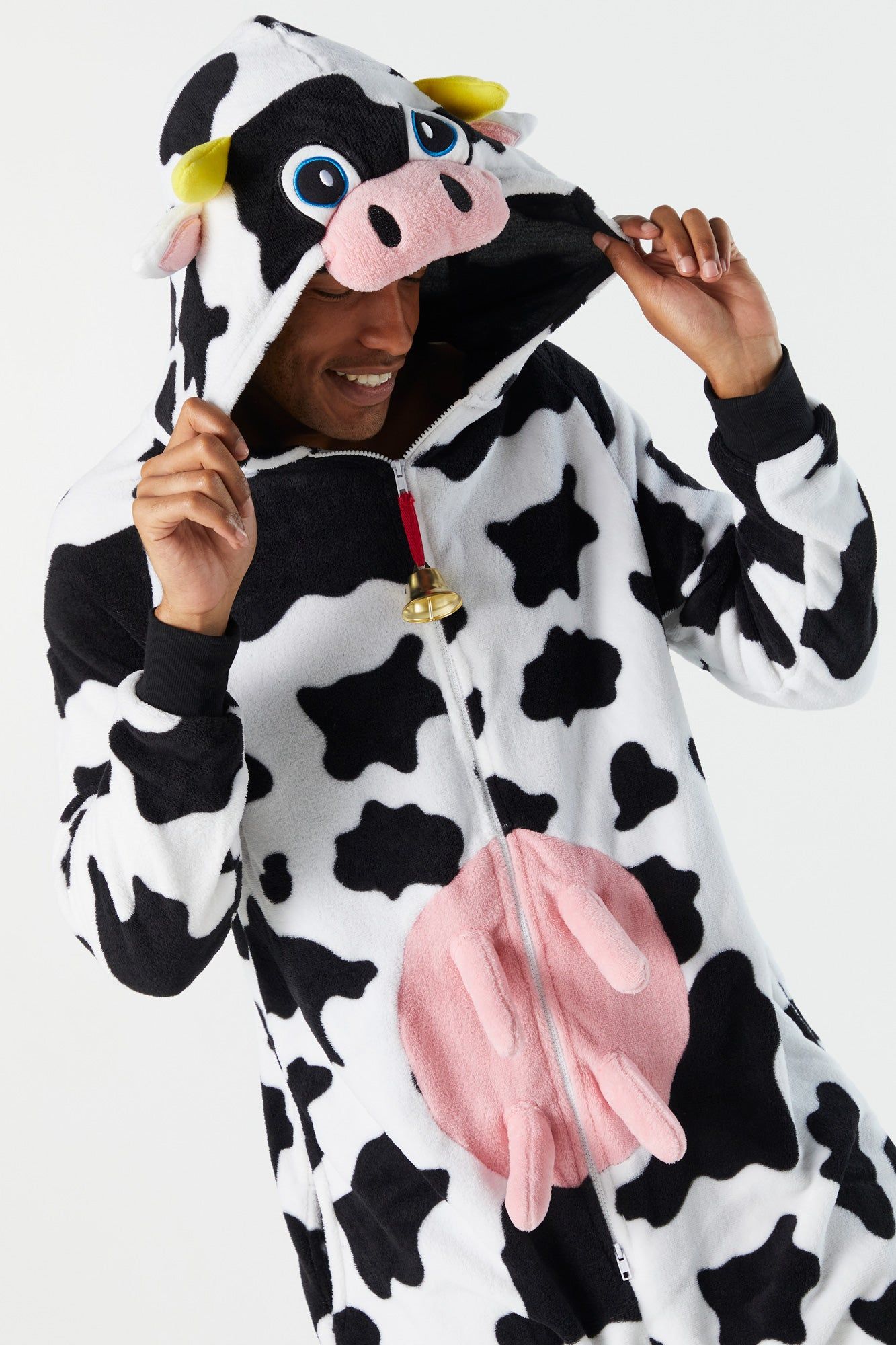 3D Cow Hood Plush Onesie sold by Urban Planet product image thumbnail 2