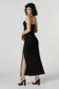 Mesh Overlay Scoop Neck Slit Maxi Dress sold by Urban Planet