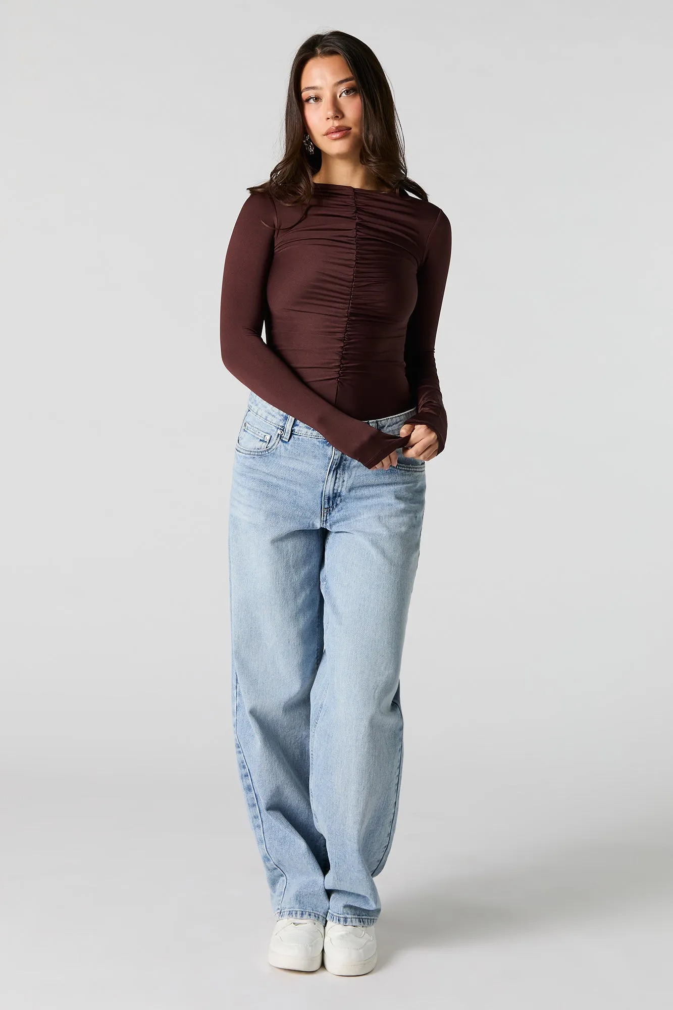 Maillot profilé ruché à manches longues sold by Urban Planet product image thumbnail 3