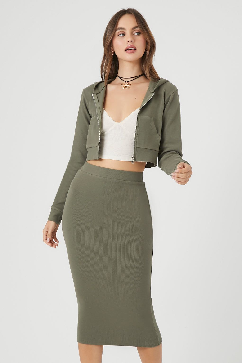 Jupe midi côtelés sold by Urban Planet product image thumbnail 4