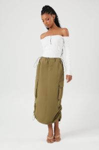 Haut en tricot avec épaules dénudées et agrafes sold by Urban Planet