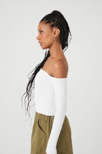 Haut en tricot avec épaules dénudées et agrafes sold by Urban Planet