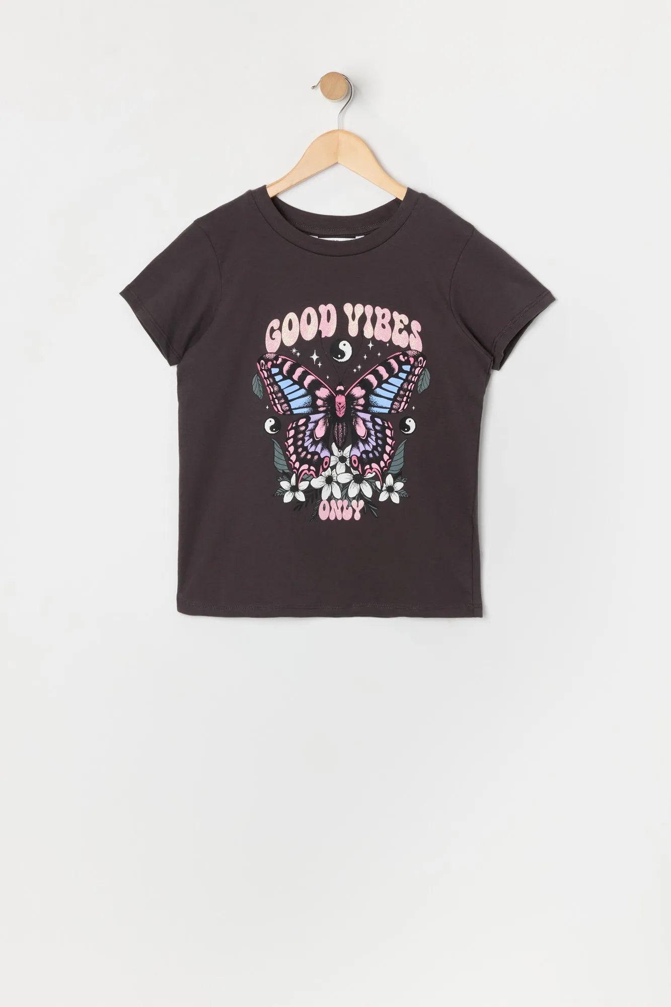 Girls Good Vibes Only Graphic T-Shirt sold by Urban Planet