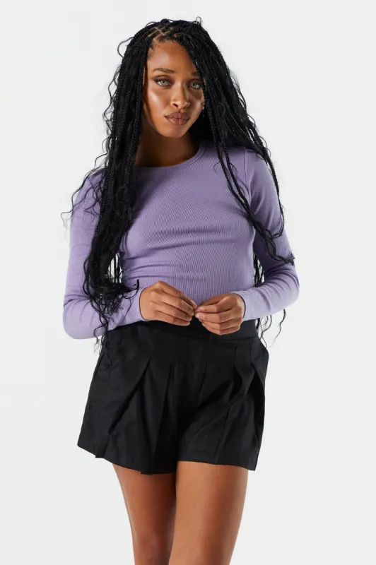 Crewneck Long Sleeve Crop Top sold by Urban Planet