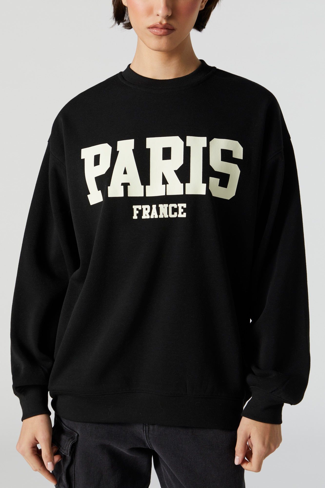 Paris Graphic Fleece Sweatshirt sold by Urban Planet product image thumbnail 2