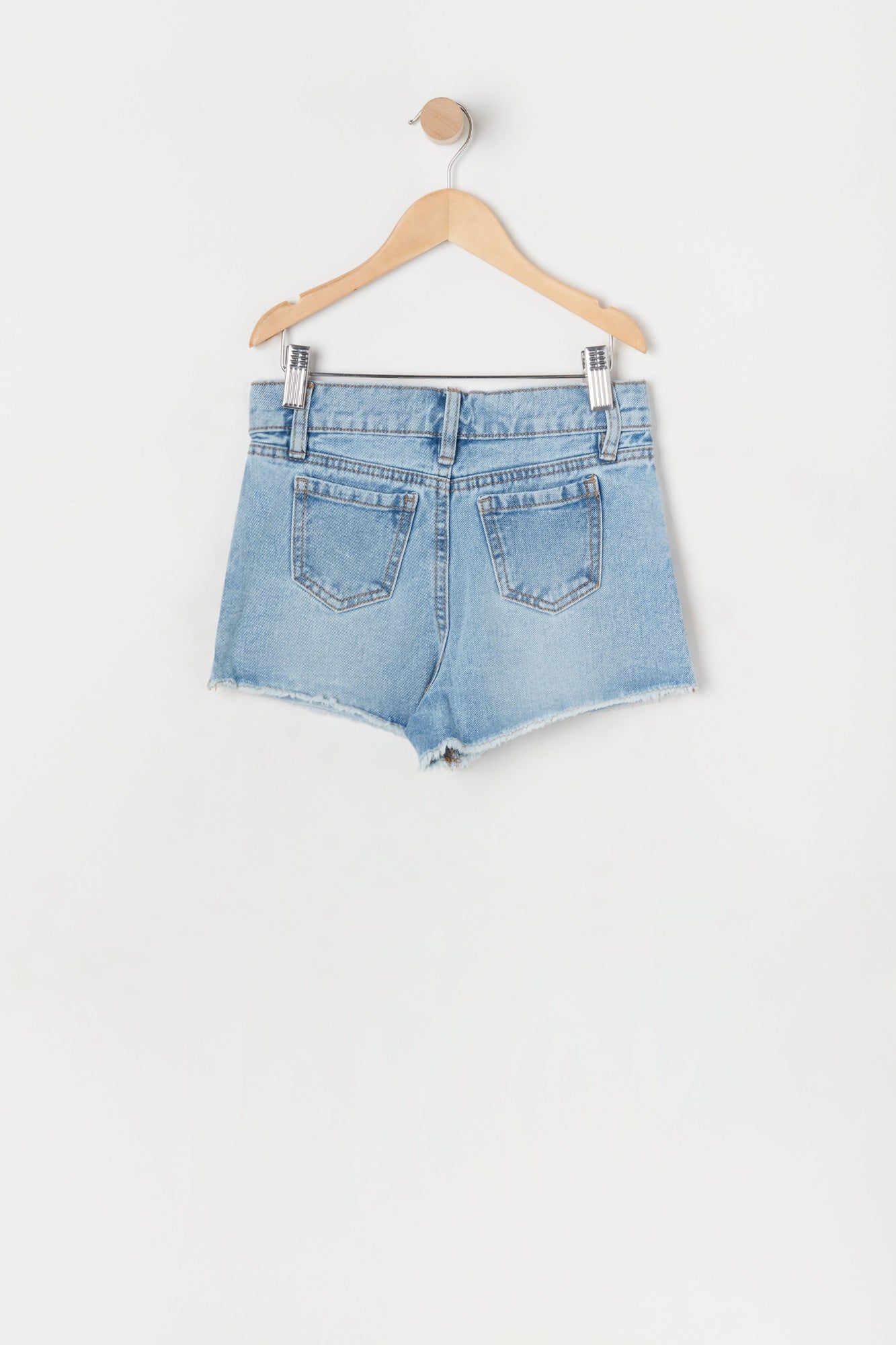 Girls Chelsea High-Rise Vintage Rip Medium Wash Short sold by Urban Planet product image thumbnail 2