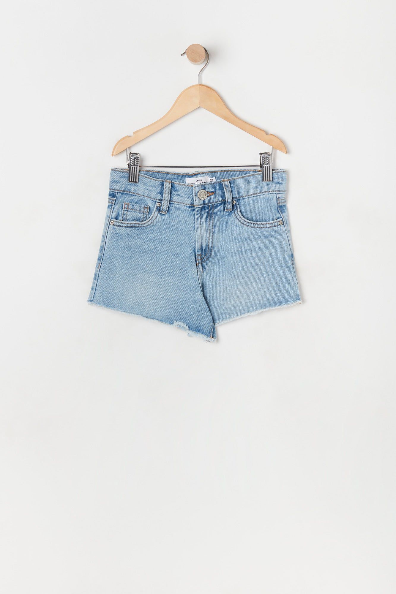 Girls Chelsea High-Rise Vintage Rip Medium Wash Short sold by Urban Planet