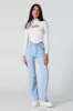 Jean mince à jambe évasée et taille haute sold by Urban Planet