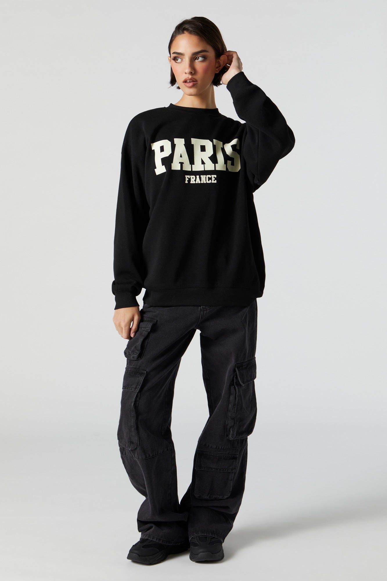 Paris Graphic Fleece Sweatshirt sold by Urban Planet product image thumbnail 3
