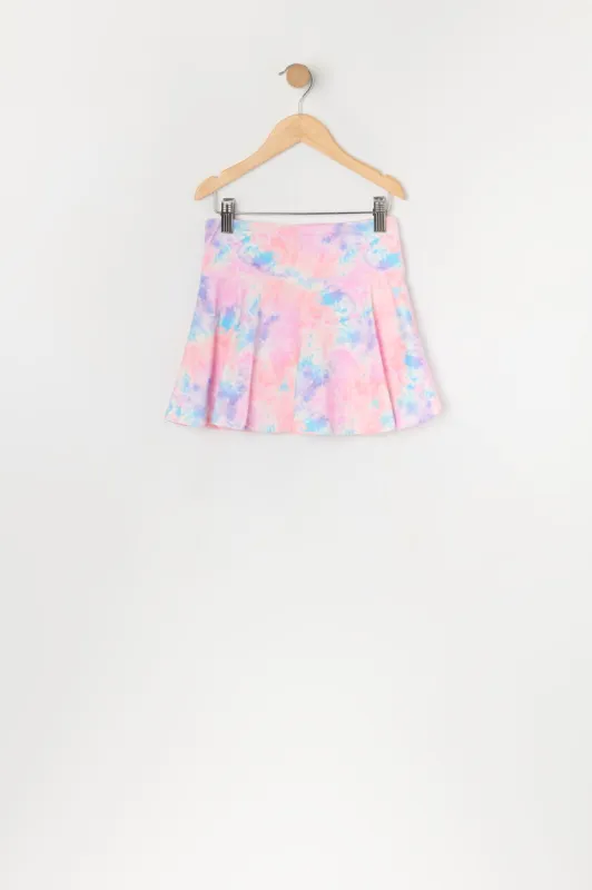 Girls Tie Dye Print Active Tennis Skirt sold by Urban Planet