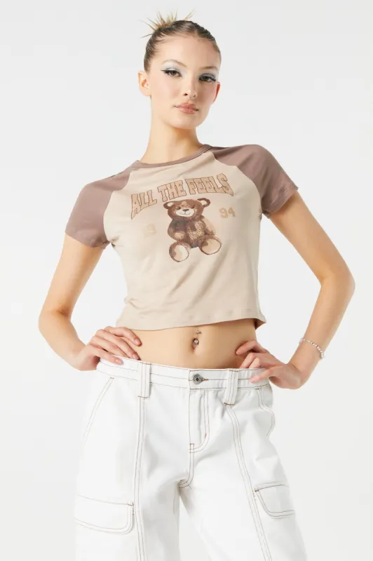 T-shirt raglan court à imprimé All The Feels sold by Urban Planet