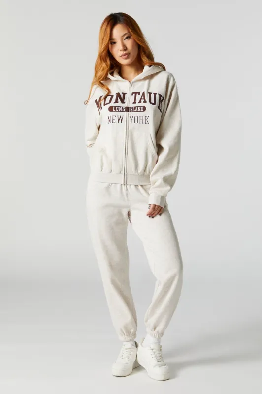 Natural Basic Soft Fleece Jogger sold by Urban Planet