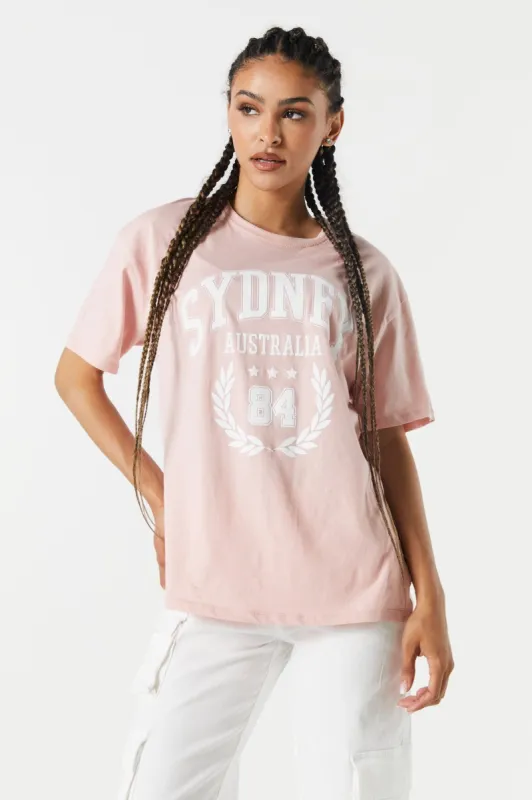 T-shirt de coupe garçonne à imprimé Sydney sold by Urban Planet