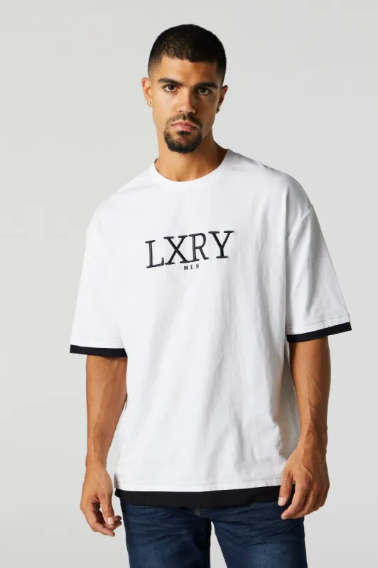 T-shirt décontracté avec motif brodé LXRY sold by Urban Planet