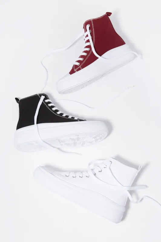 Canvas High Top Platform Sneaker sold by Urban Planet