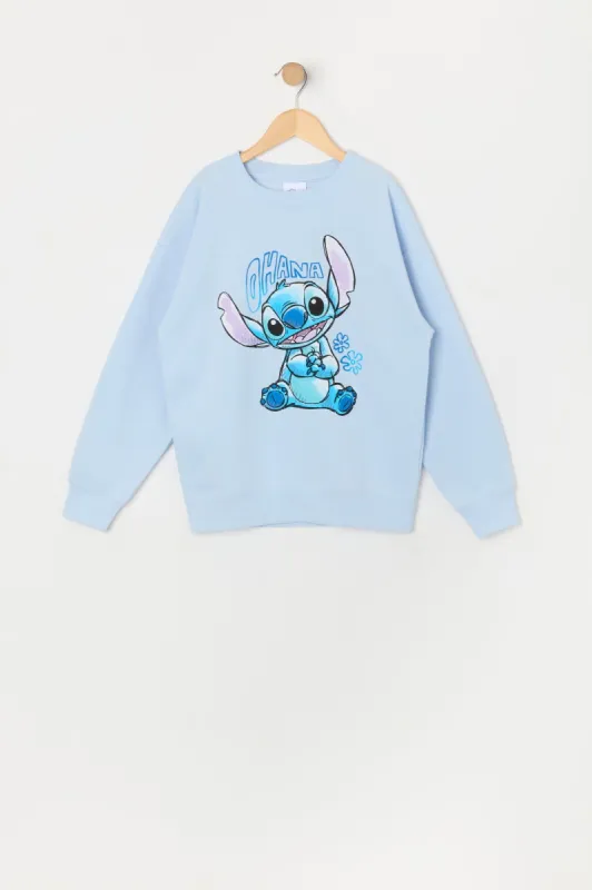 Girls Ohana Stitch Graphic Sweatshirt sold by Urban Planet