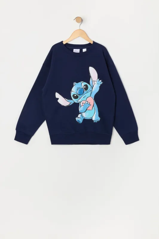 Girls Stitch Love Graphic Sweatshirt sold by Urban Planet