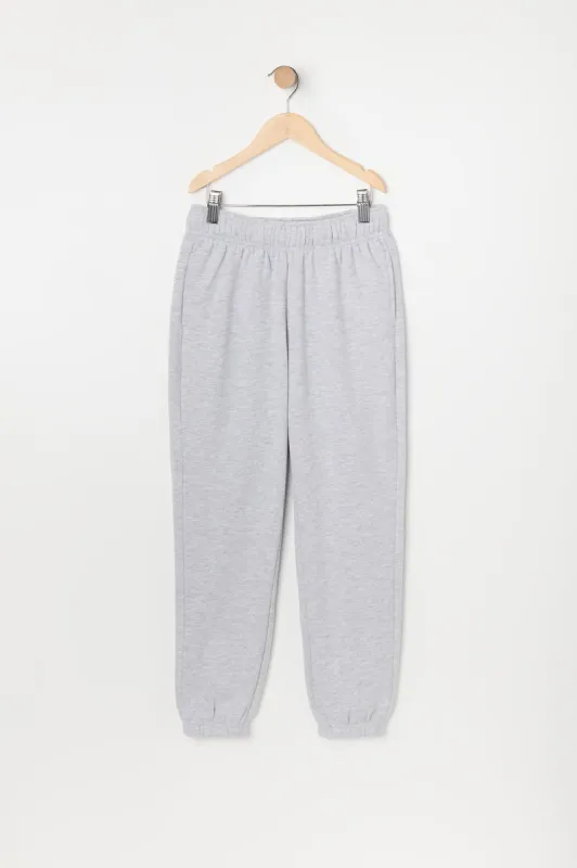 Girls Coloured Fleece Jogger sold by Urban Planet