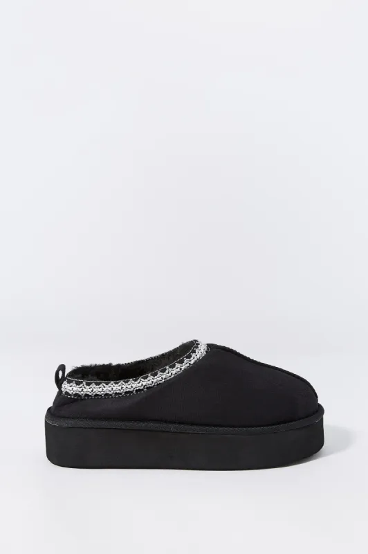Faux Suede Platform Slipper Boot sold by Urban Planet