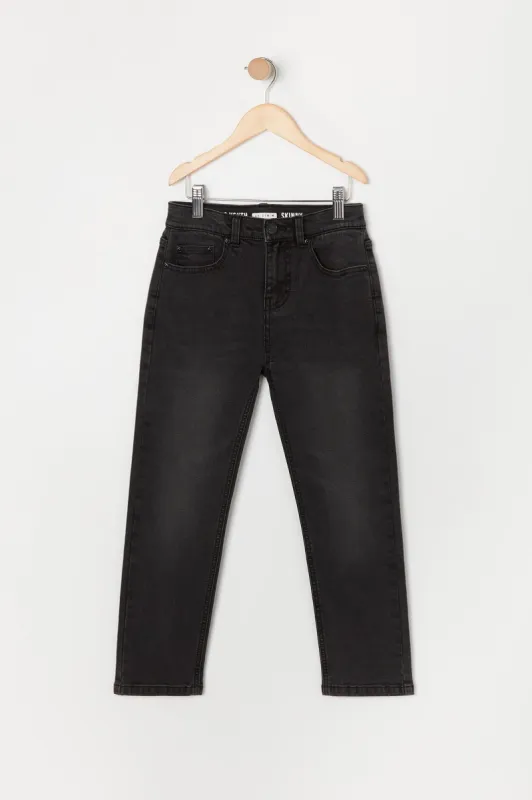 Boys Black Wash Skinny Jean sold by Urban Planet