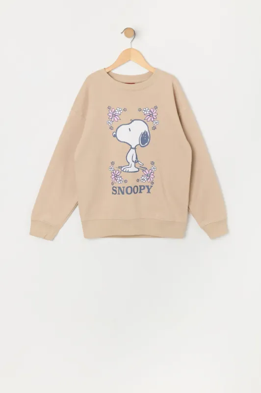 Girls Snoopy Flower Graphic Sweatshirt sold by Urban Planet