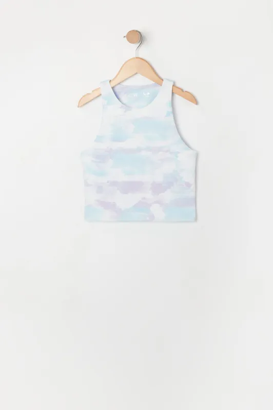 Girls Active Abstract Print High Neck Tank sold by Urban Planet