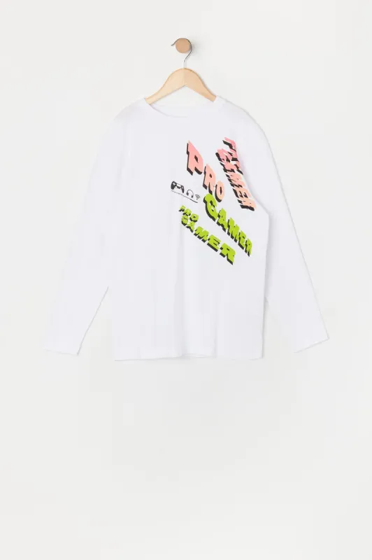 Boys Pro Gamer Graphic Long Sleeve Top sold by Urban Planet