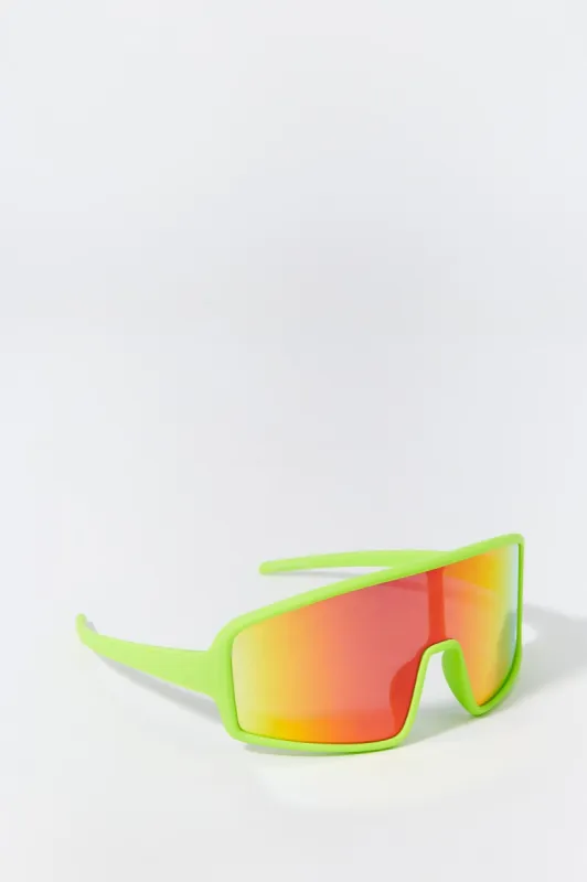 Soft Touch Shield Sunglasses sold by Urban Planet