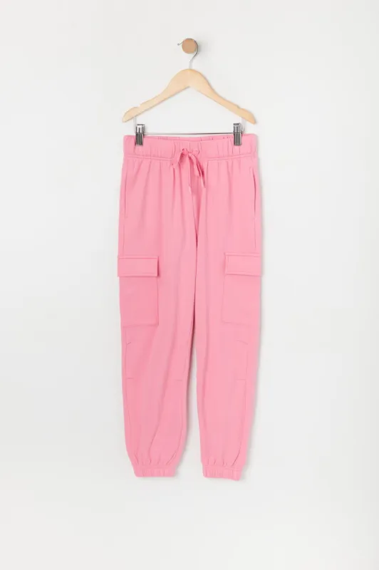 Girls Fleece Cargo Jogger sold by Urban Planet