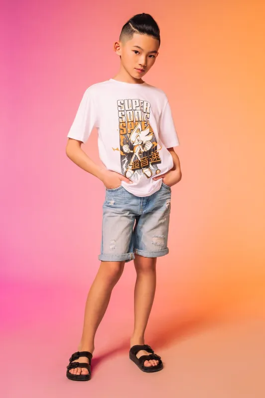 Boys Super Sonic Speed Graphic T-Shirt sold by Urban Planet