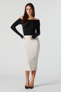 Jupe midi cargo avec fente sold by Urban Planet