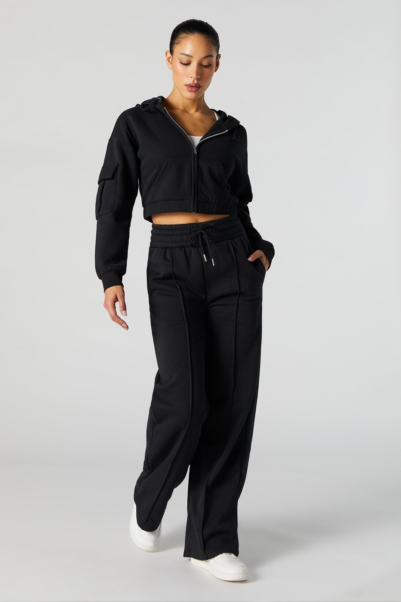 Fleece Wide Leg Jogger sold by Urban Planet product image thumbnail 4