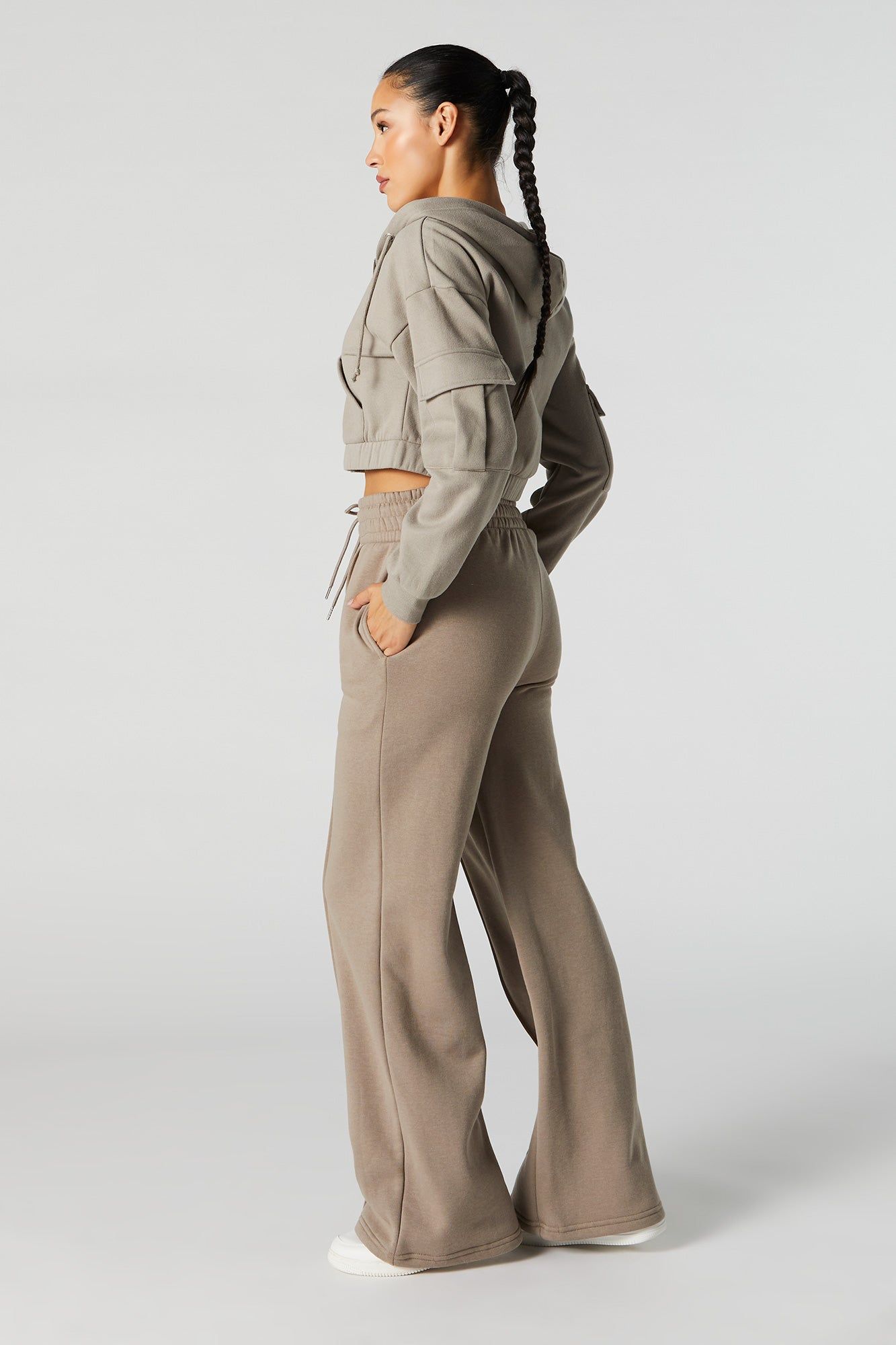 Fleece Wide Leg Jogger sold by Urban Planet product image thumbnail 10