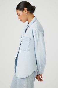 Denim Button-Up Top sold by Urban Planet