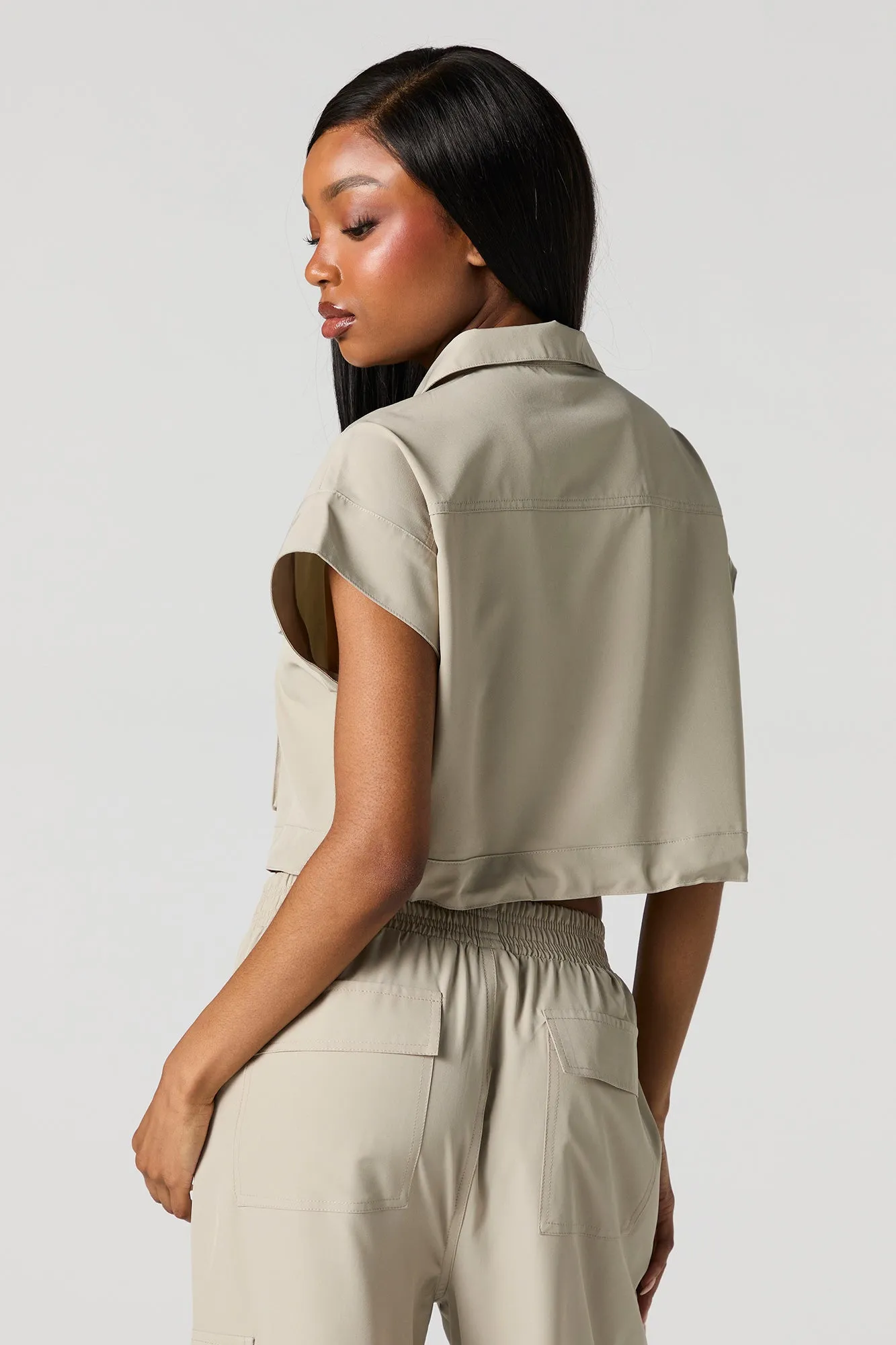 Flowy Utility Front Pocket Top sold by Urban Planet product image thumbnail 5