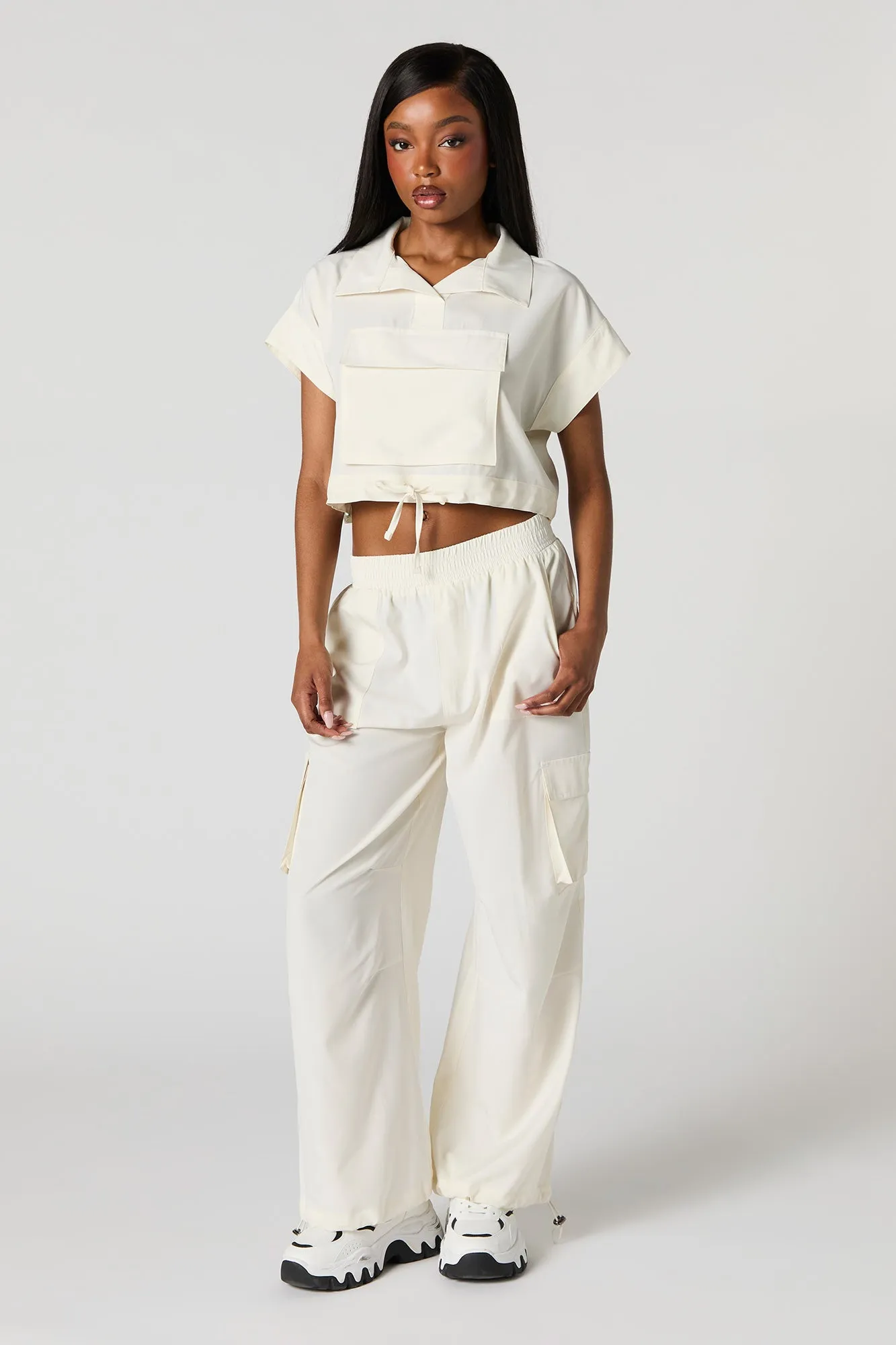 Flowy Utility Front Pocket Top sold by Urban Planet product image thumbnail 3