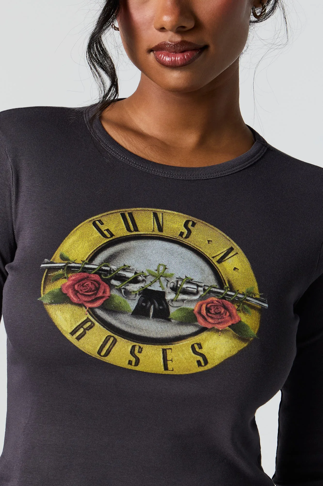 Guns and Roses Graphic Long Sleeve Top sold by Urban Planet product image thumbnail 2