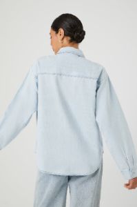 Denim Button-Up Top sold by Urban Planet