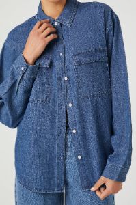 Denim Button-Up Top sold by Urban Planet
