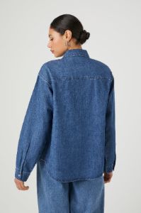 Denim Button-Up Top sold by Urban Planet