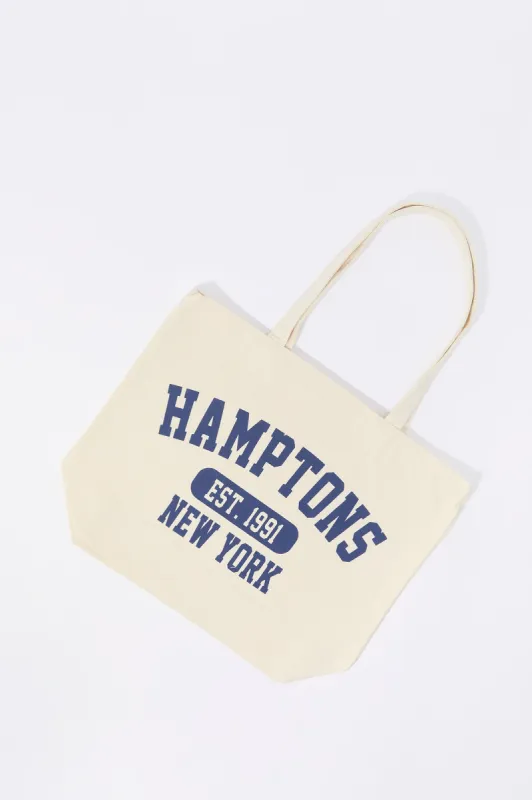 Hamptons Graphic Tote Bag sold by Urban Planet