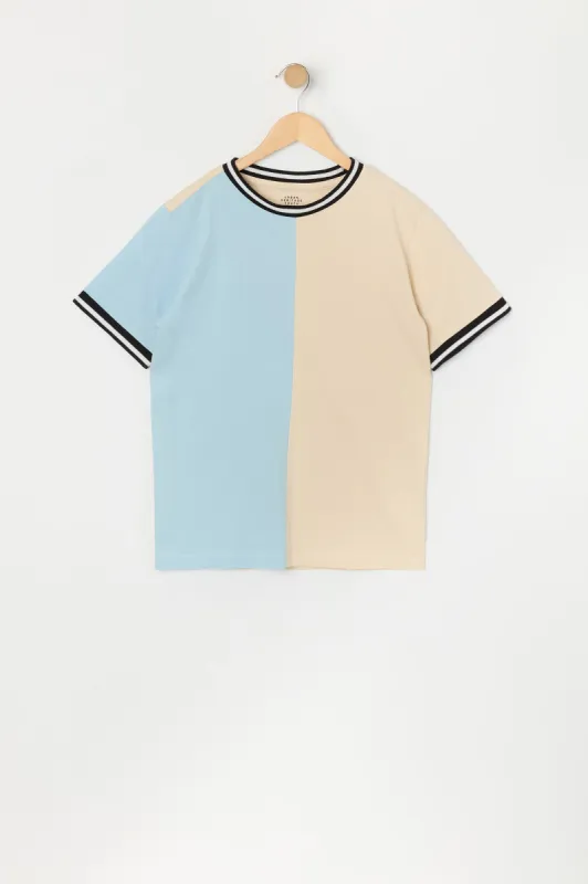Boys Split Colourblock T-Shirt sold by Urban Planet
