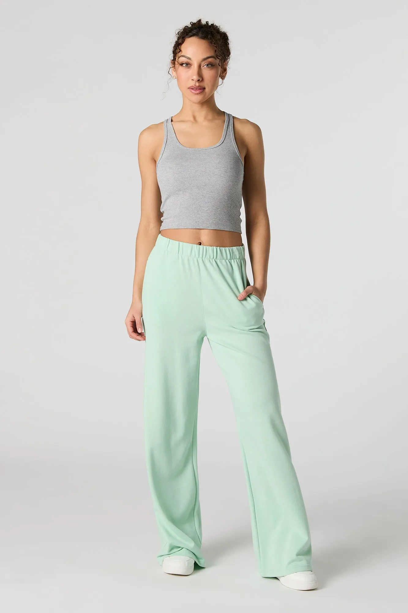 Fleece Wide Leg Sweatpant sold by Urban Planet