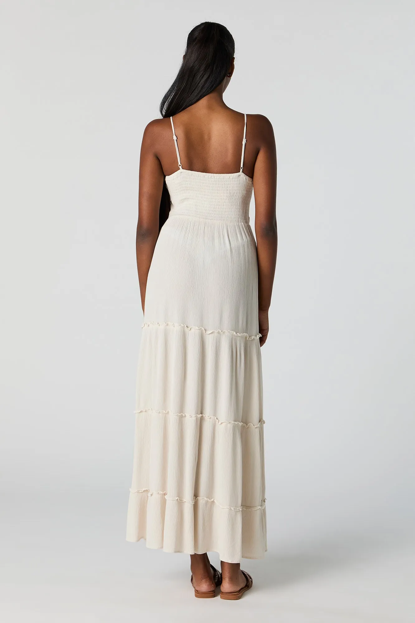 Robe maxi volantée avec découpes et attache sold by Urban Planet product image thumbnail 4