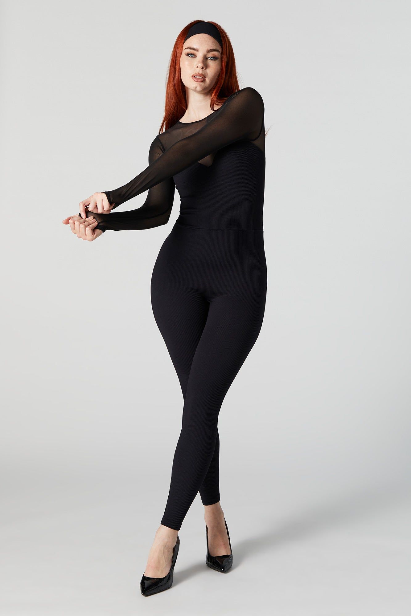 Léotard sans couture avec manches en filet sold by Urban Planet product image thumbnail 2