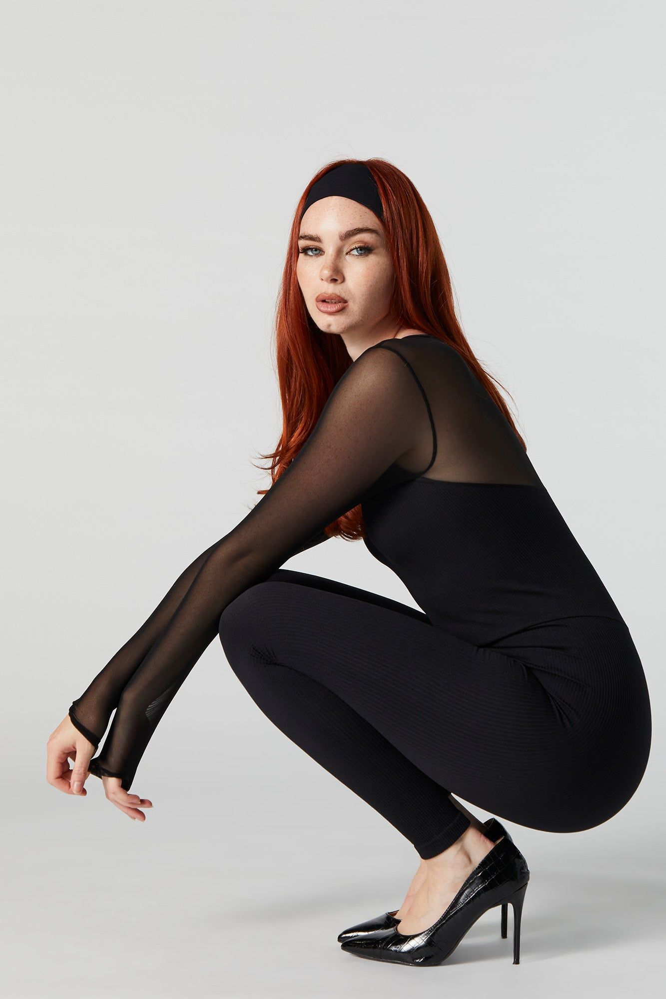 Léotard sans couture avec manches en filet sold by Urban Planet product image thumbnail 4