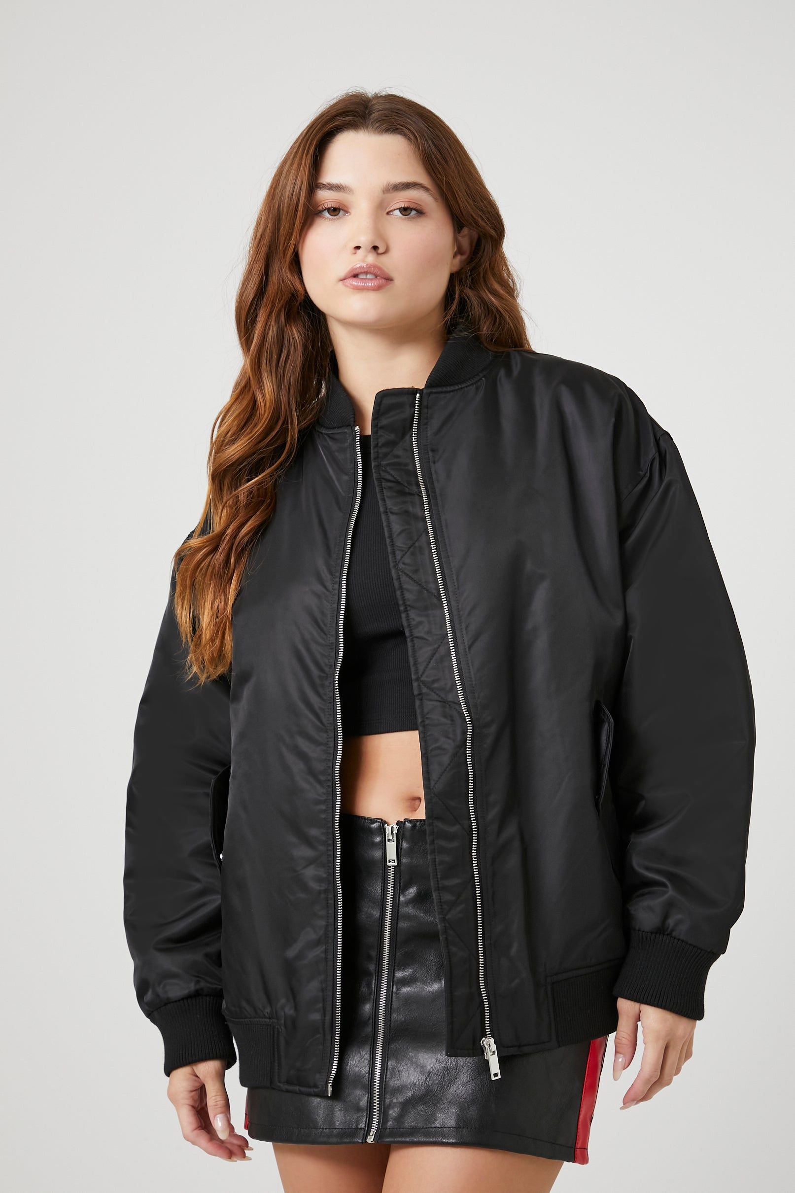 Zip Up Bomber Jacket sold by Urban Planet